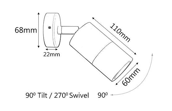 TRACL LIGHT SINGLE ADJUSTABLE SPOTLIGHT