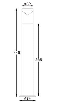 PERSPEX GLASS BOLLARD LIGHT