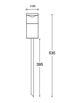 PERSPEX GLASS GARDEN SPIKE LIGHT MR16
