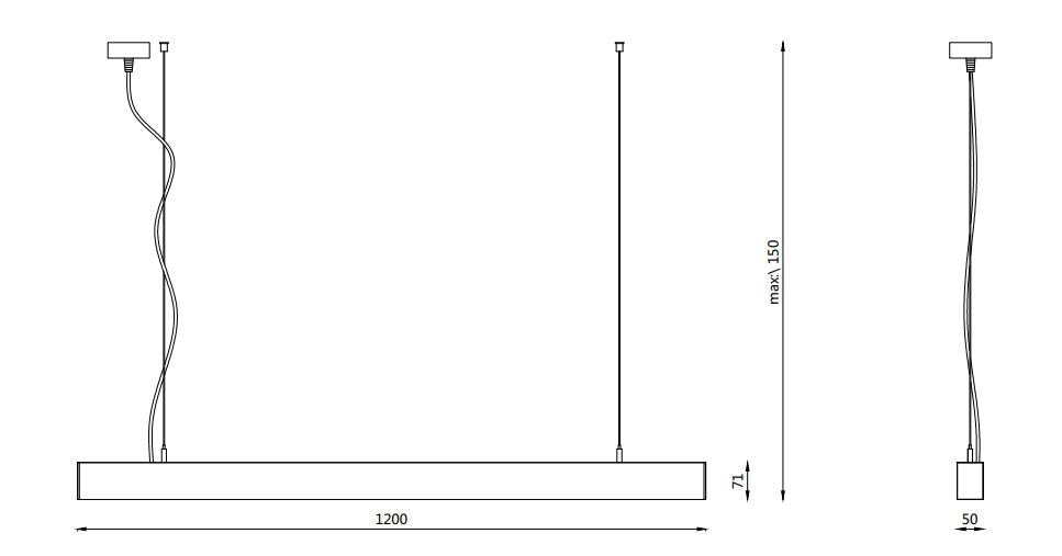 40W LED LINEAR PENDANT LIGHT