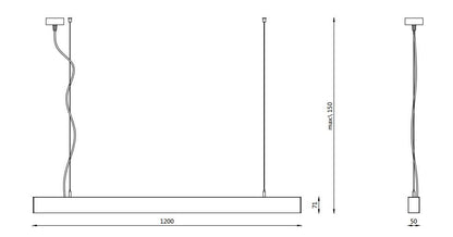 40W LED LINEAR PENDANT LIGHT