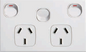 Standard (10amp) Double Power Point with 16amp switch