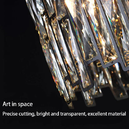 Long black Rectangle Mosaic Pendant