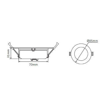 DOWNLIGHT TC 10W - 70MM