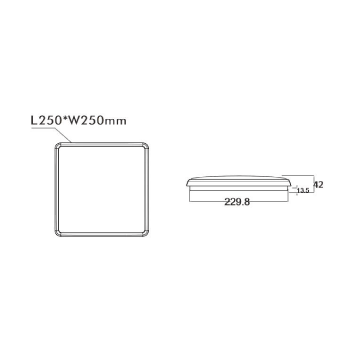 DIMMABLE LED OYSTER LIGHT
