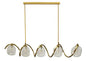 Five heads gold pendant