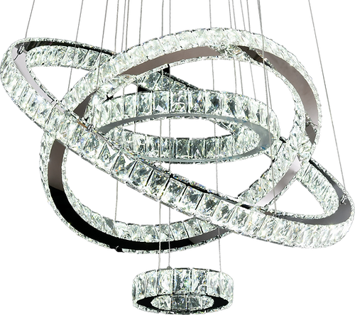 Four Rings Crystals Pendant Light